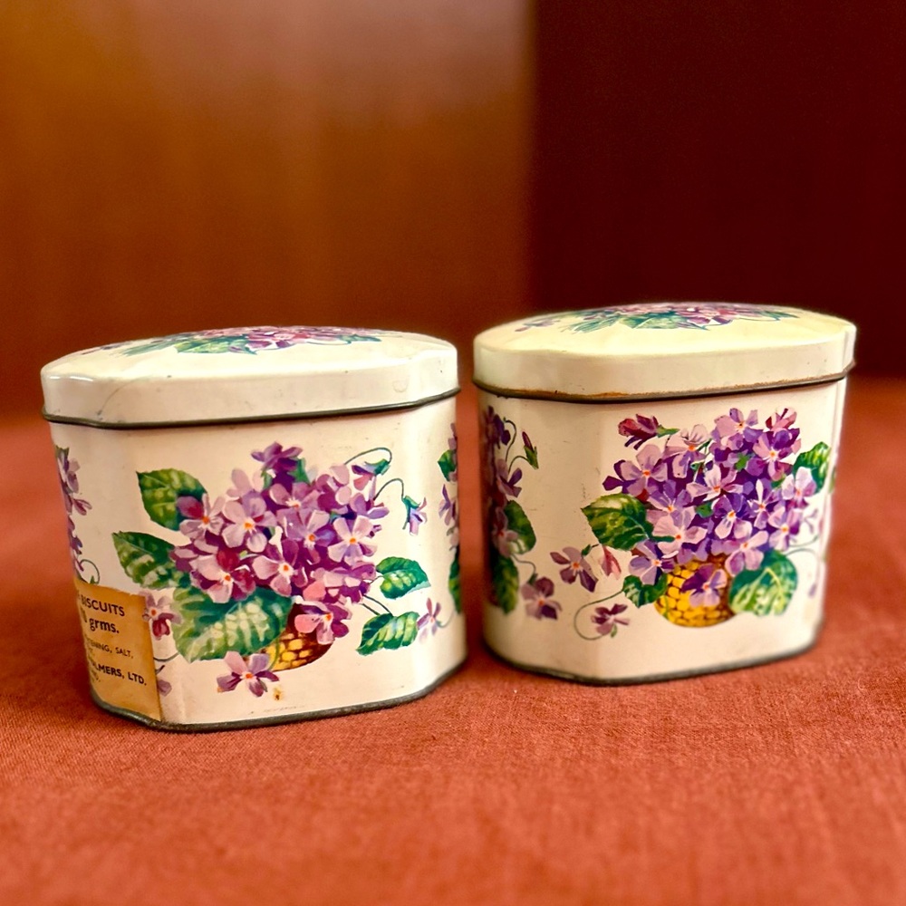 Vintage Pair of Biscuit Tins